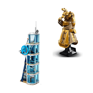 Torre Avengers – 685 piezas + Guantelete del Infinito – 590 piezas o Nano Guantelete de Iron Man – 675 piezas           