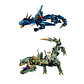 Dragon Mecánico de Ninja Verde - 554 Piezas + Dragon Portador de Tormenta - 493 piezas - Miniatura 1