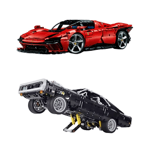 Ferrari Daytona - 3.778 Piezas + Dodge Charger - 1.077 Piezas