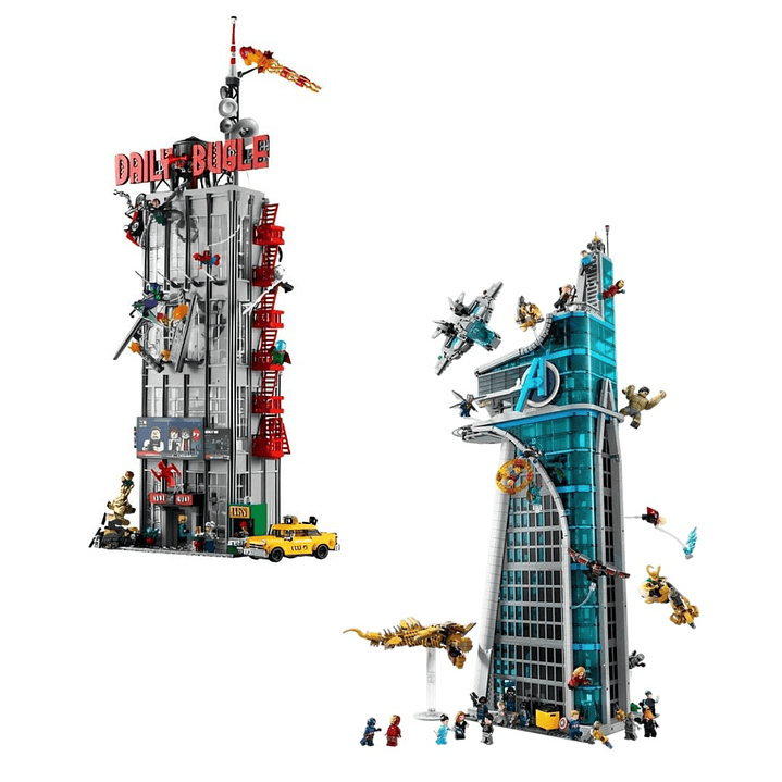 Torre de los Vengadores – 5201 piezas + El Daily Bugle - 3772 Piezas 1