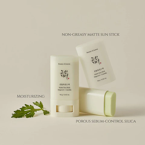 Matte Sun Stick : Mugwort + Camelia SPF 50+ PA++++ (Beauty of Joseon) 18gr Protector solar en barra matificador