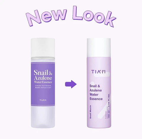 Snail & Azulene Water Essence (TIAM) - 180 ml Esencia 87% baba de caracol rosácea pieles sensibles