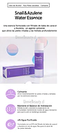 Snail & Azulene Water Essence (TIAM) - 180 ml Esencia 87% baba de caracol rosácea pieles sensibles - Miniatura 3