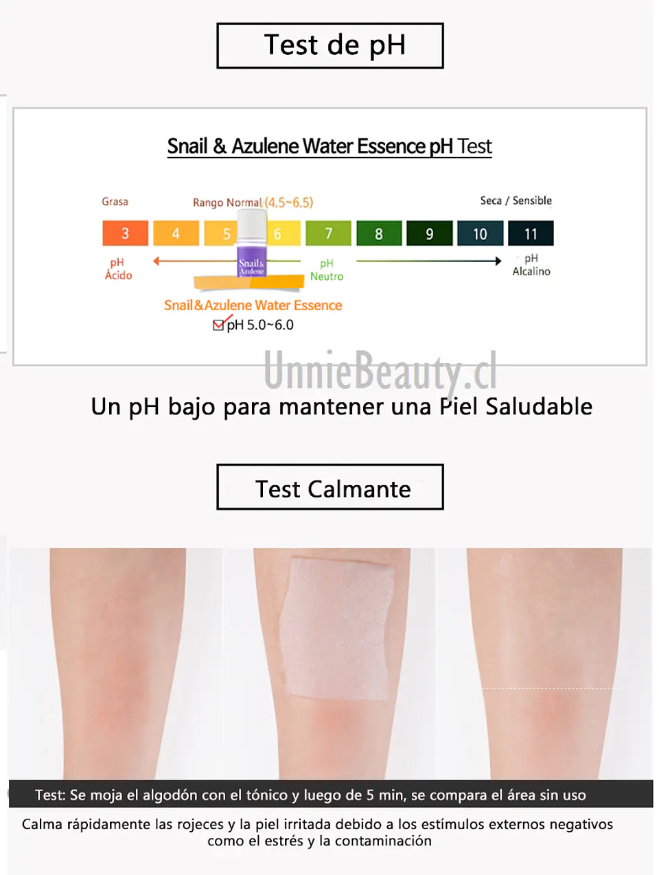 Snail & Azulene Water Essence (TIAM) - 180 ml Esencia 87% baba de caracol rosácea pieles sensibles 6