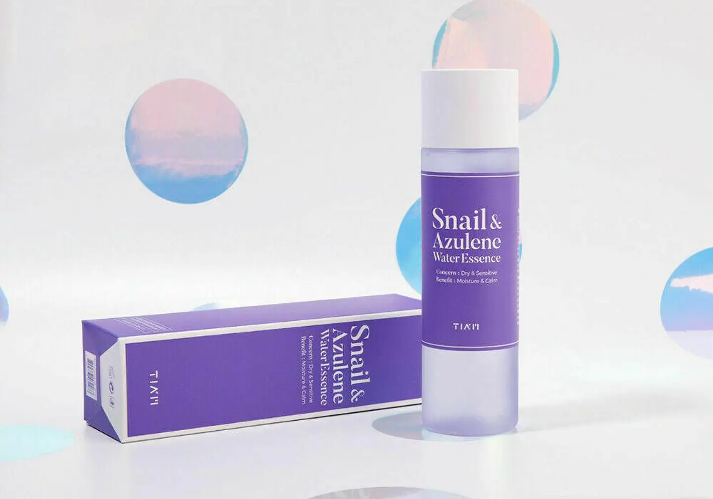 Snail & Azulene Water Essence (TIAM) - 180 ml Esencia 87% baba de caracol rosácea pieles sensibles 10