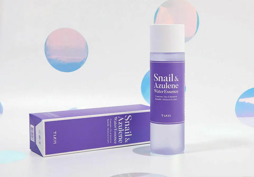 Snail & Azulene Water Essence (TIAM) - 180 ml Esencia 87% baba de caracol rosácea pieles sensibles 10