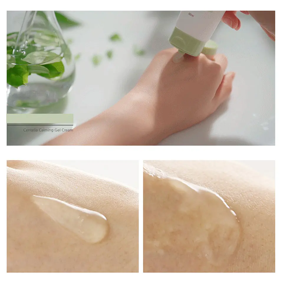 Centella Calming Gel Cream (IUNIK) 60ml Crema calmante  pieles problemáticas 72% centella asiática anti acné y rosácea  4