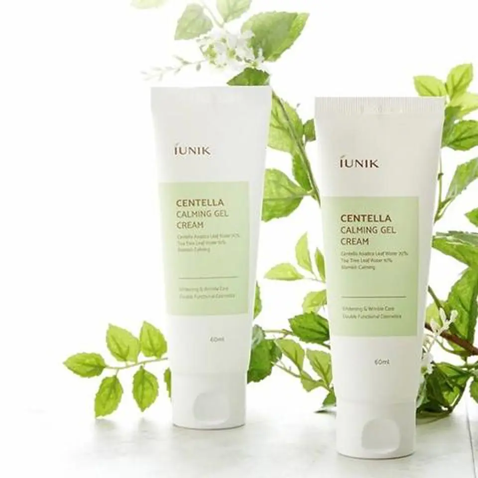 Centella Calming Gel Cream (IUNIK) 60ml Crema calmante  pieles problemáticas 72% centella asiática anti acné y rosácea  5