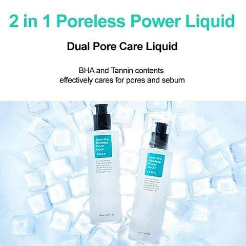 Two in One Poreless Power Liquid (COSRX) - 100ml Esencia y tónico poros dilatados 