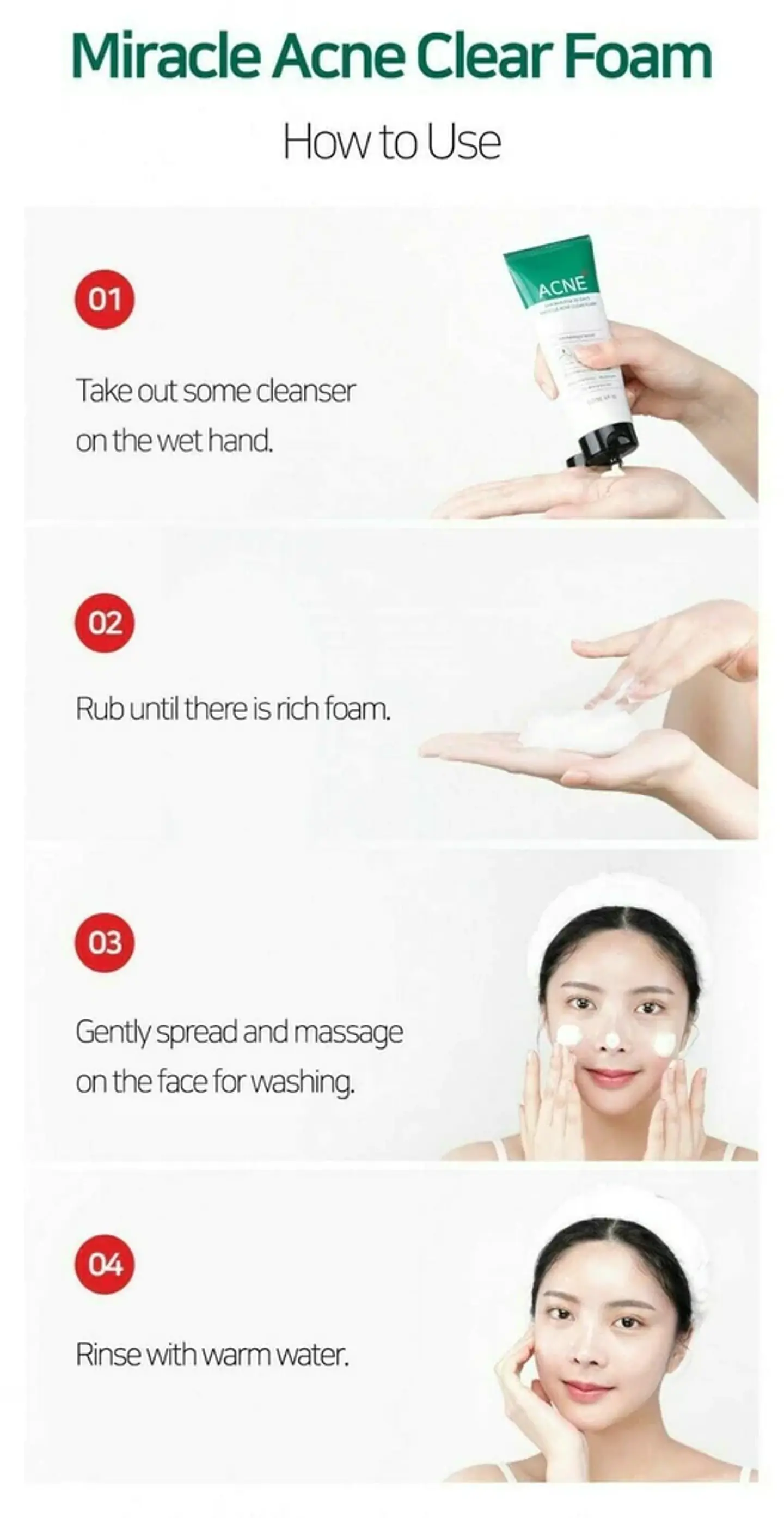 AHA-BHA-PHA 30 Days Miracle Acne Clear Foam (Some By Mi) – 100ml Limpiador pieles problemáticas 5