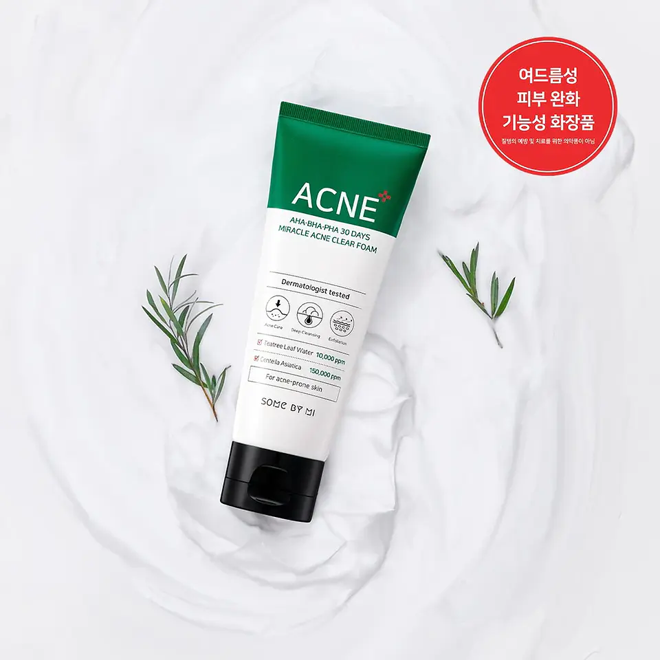 AHA-BHA-PHA 30 Days Miracle Acne Clear Foam (Some By Mi) – 100ml Limpiador pieles problemáticas 10