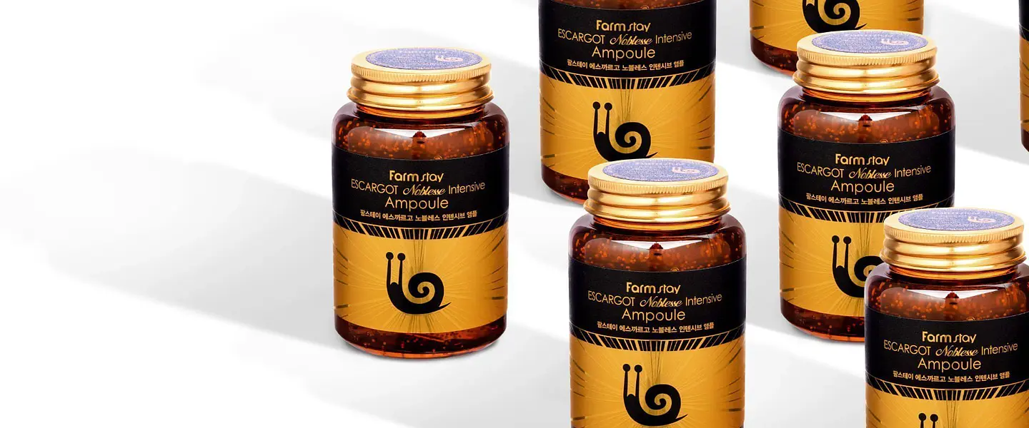 Escargot Noblese Intensive Ampoule (Farm Stay) - 250ml Serum baba caracol regenerador y cicatrizante 6