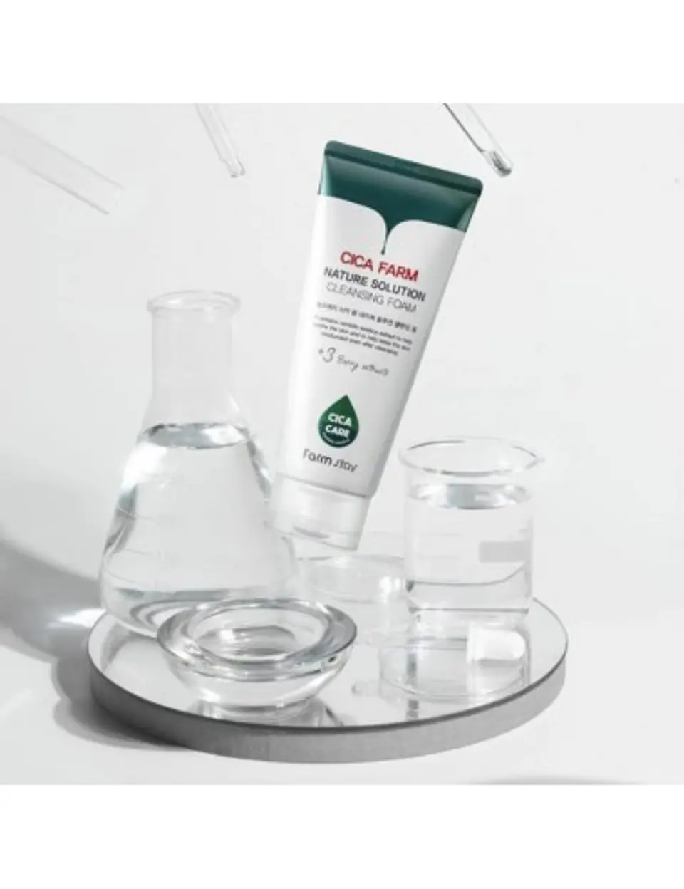 Cica Farm Nature Solution Cleansing Foam (Farm Stay) - 180ml Espuma limpiadora pieles problemáticas 4