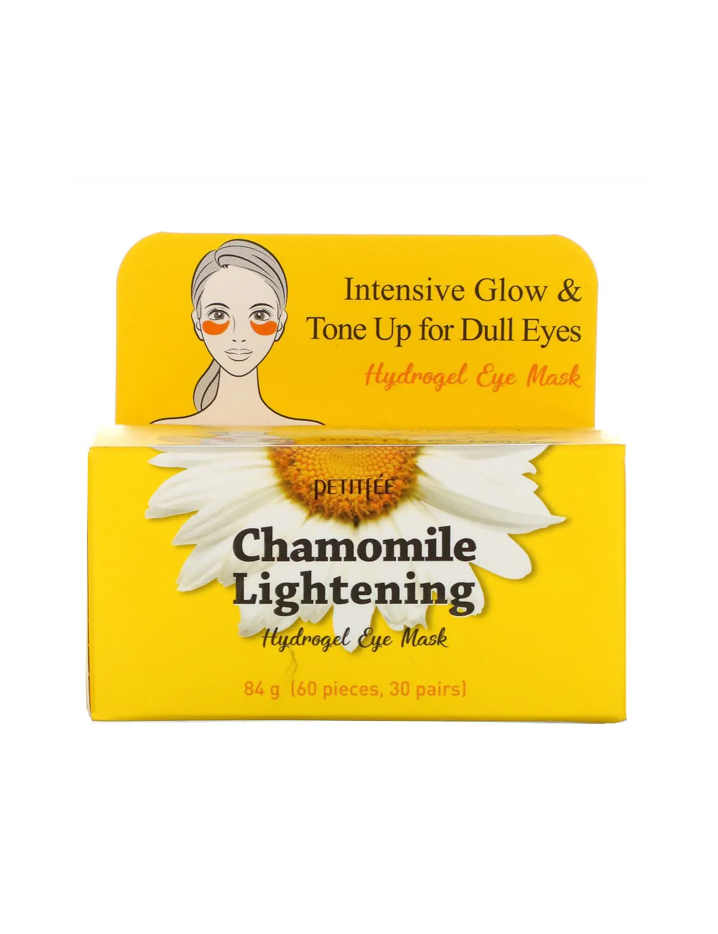 Chamomile Lightening Hydrogel Eye Mask (PETITFEE) - Parches aclarantes y desinflamantes ojeras oscuras  5