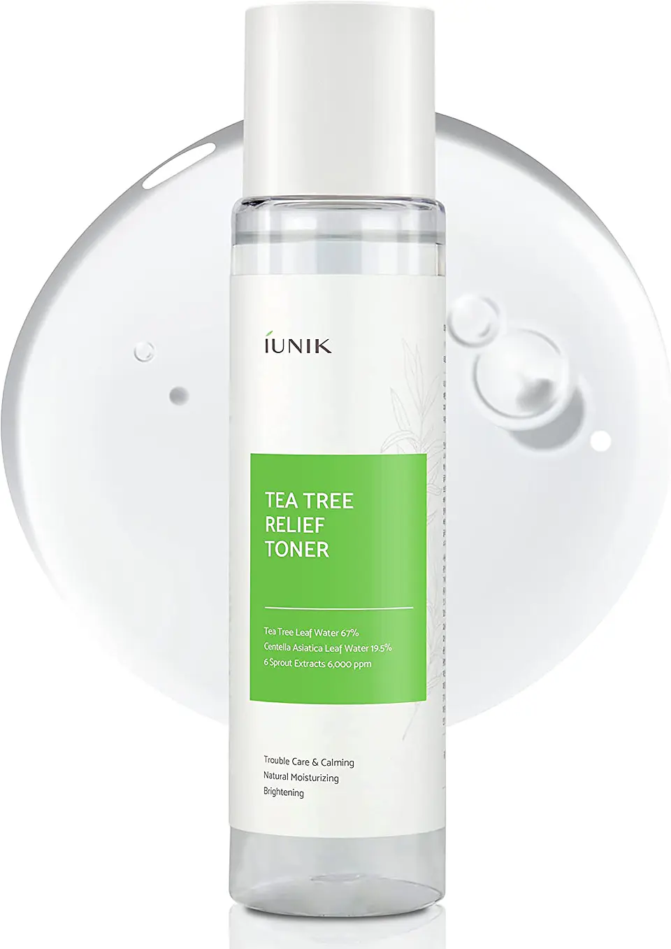 Tea Tree Relief Toner (iUNIK) - 200ml Tónico 67% árbol de té y centella para pieles grasas 1