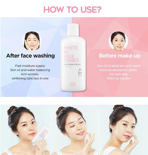 PRÓXIMAMENTE White in Milk Toner 300 ml (G9 Skin) - 300ml Tónico aclarante con proteínas de leche