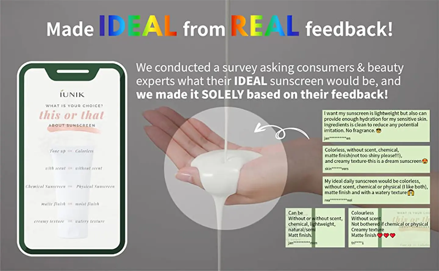 Centella Calming Daily Sunscreen SPF 50+, PA++++ (IUNIK) - 60ml Protector solar calmante 49% centella asiática 3