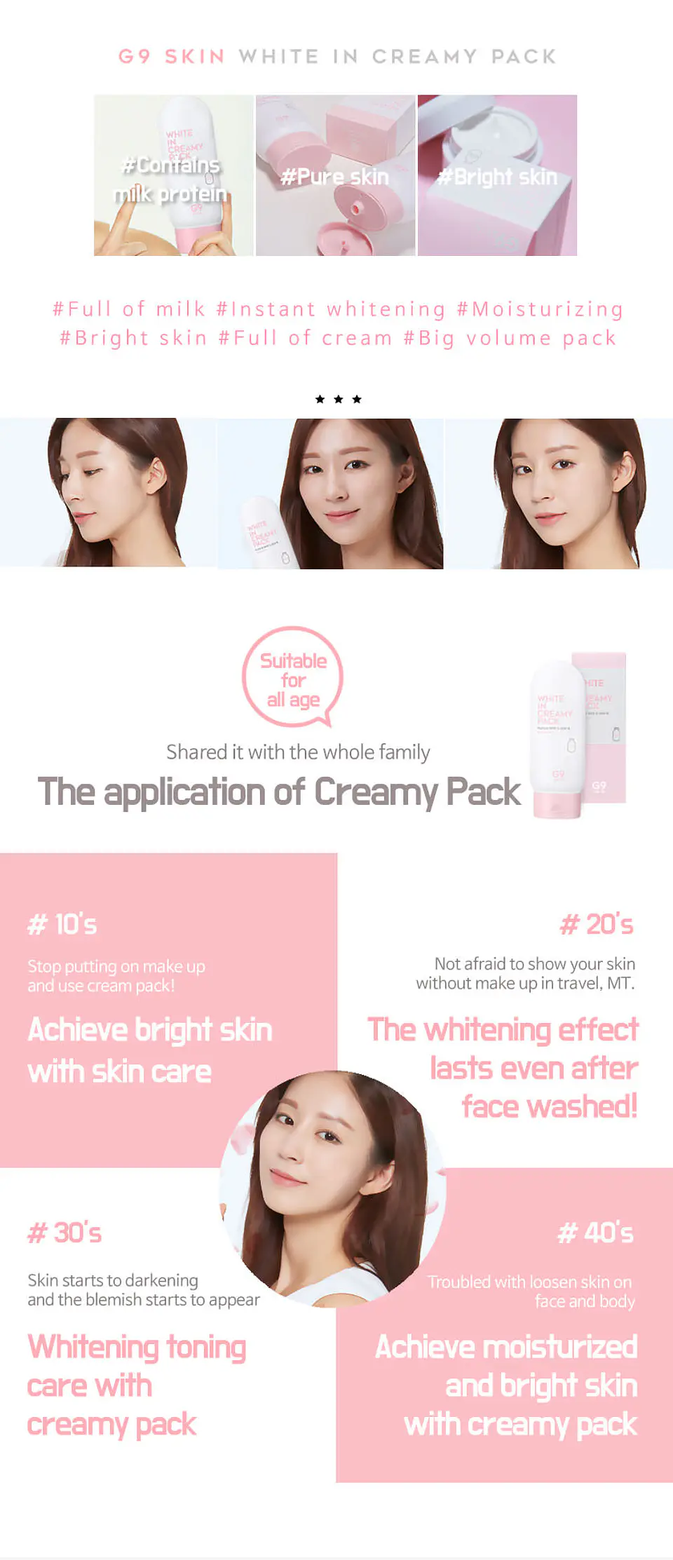 PRÓXIMAMENTE White in Creamy Pack (G9 Skin) - 200ml Mascarilla aclarante  8