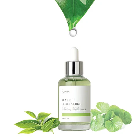Tea Tree Relief Serum (IUNIK) -50ml Serum 67% árbol de té y 19,5% centella asiática, pieles mixtas, grasas, problemáticas
