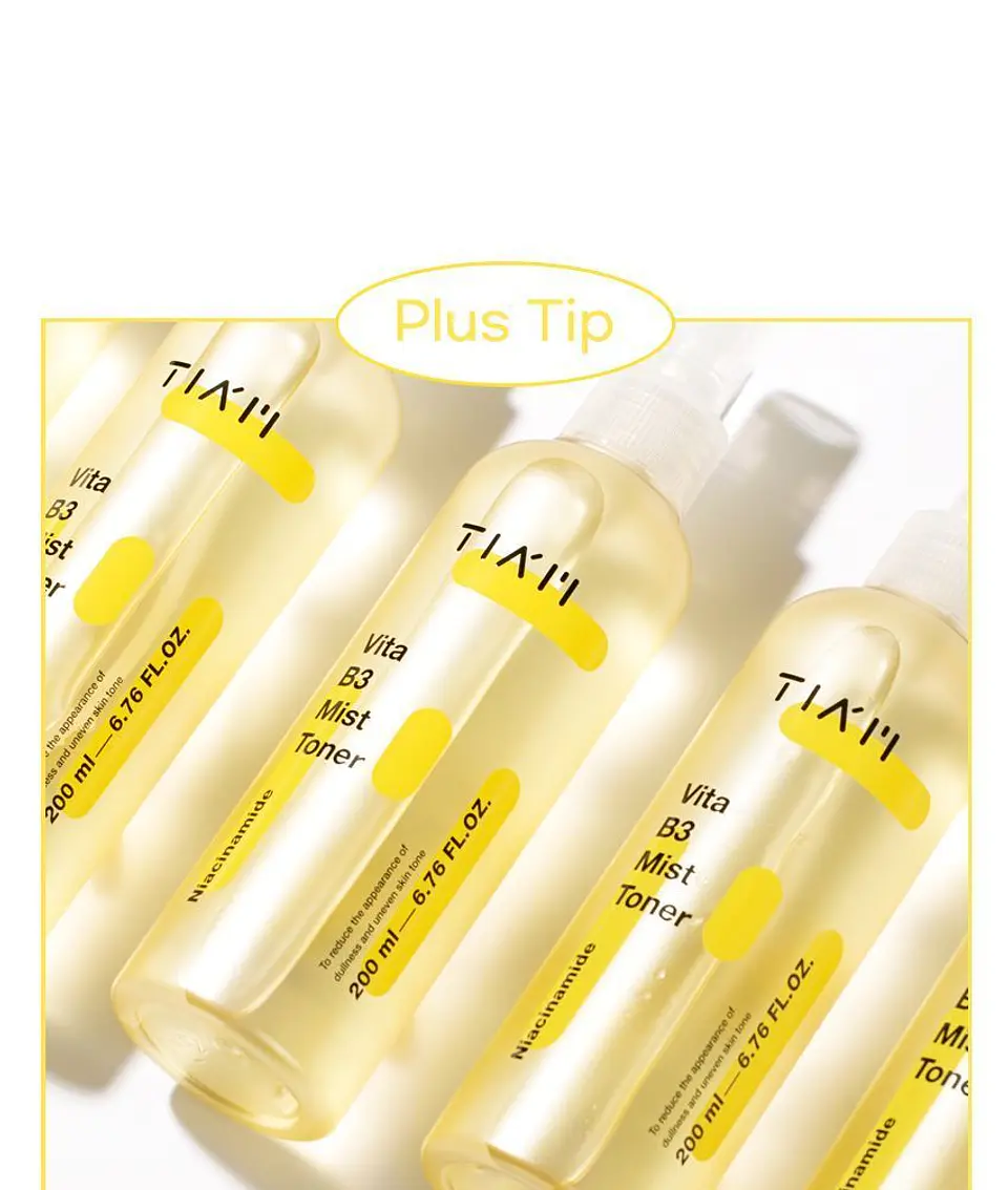 Vita B3 Mist Toner (TIAM) - 200ml Tónico aclarante con 3% Niacinamida y Vitamina C 5