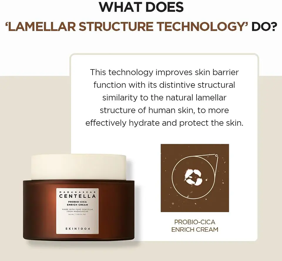 Madagascar Centella Probio-Cica Enrich Cream (SKIN1004) - 50mlCrema antiedad con probióticos y centella asiática 6