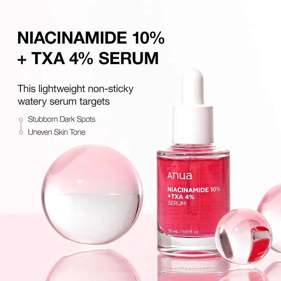 Niacinamide 10%+ TXA 4% Dark Spot Correcting Serum (ANUA) - 30ml Serum aclarante 10% niacinamida 4% +acido tranexámico y 2% arbutina 8