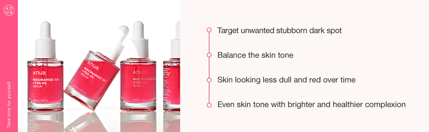 Niacinamide 10%+ TXA 4% Dark Spot Correcting Serum (ANUA) - 30ml Serum aclarante 10% niacinamida 4% +acido tranexámico y 2% arbutina 10