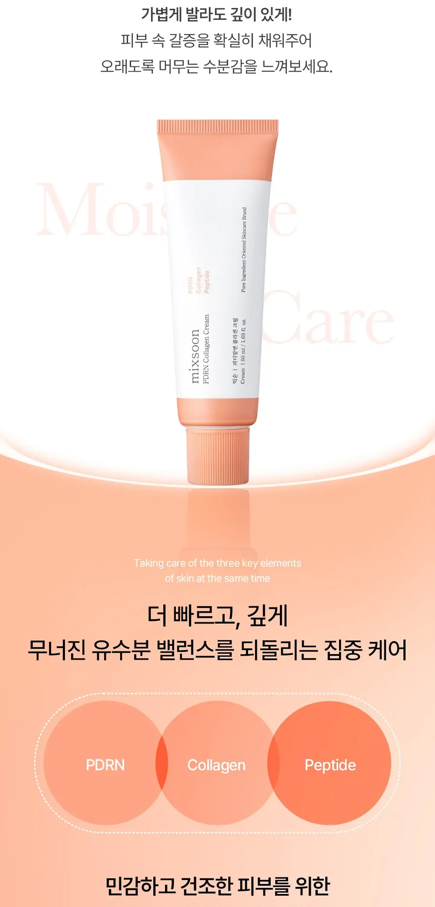 PDRN Collagen Cream (Mixsoon)  - 50ml Crema antiedad con PDRN y colágeno 2