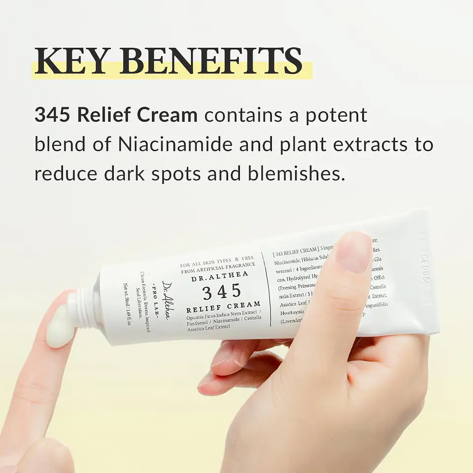 345 Relief Cream (Dr. Althea) - 50ml Crema calmante y aclarante pieles sensibles 3