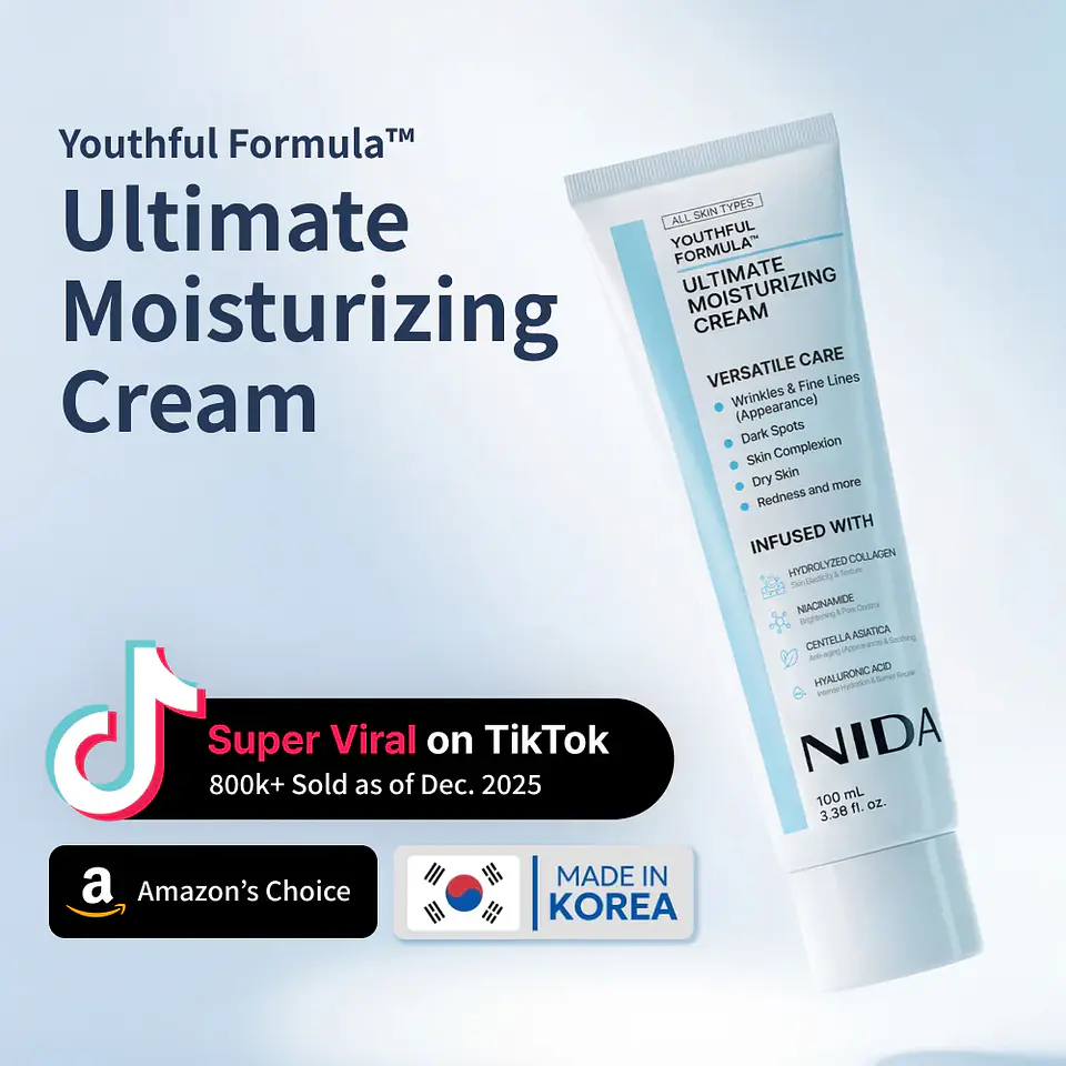 Youthful Formula™ Ultimate Moisturizing Cream (NIDA) - Crema antiedad con colágeno, péptidos, niacinamida y centella asiática 17