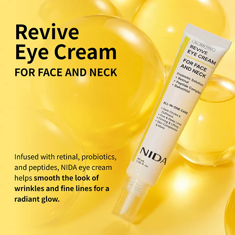 Revive Eye Cream For Face and Neck (NIDA) -40ml Crema antiedad para contorno de ojos, rostro y cuello 