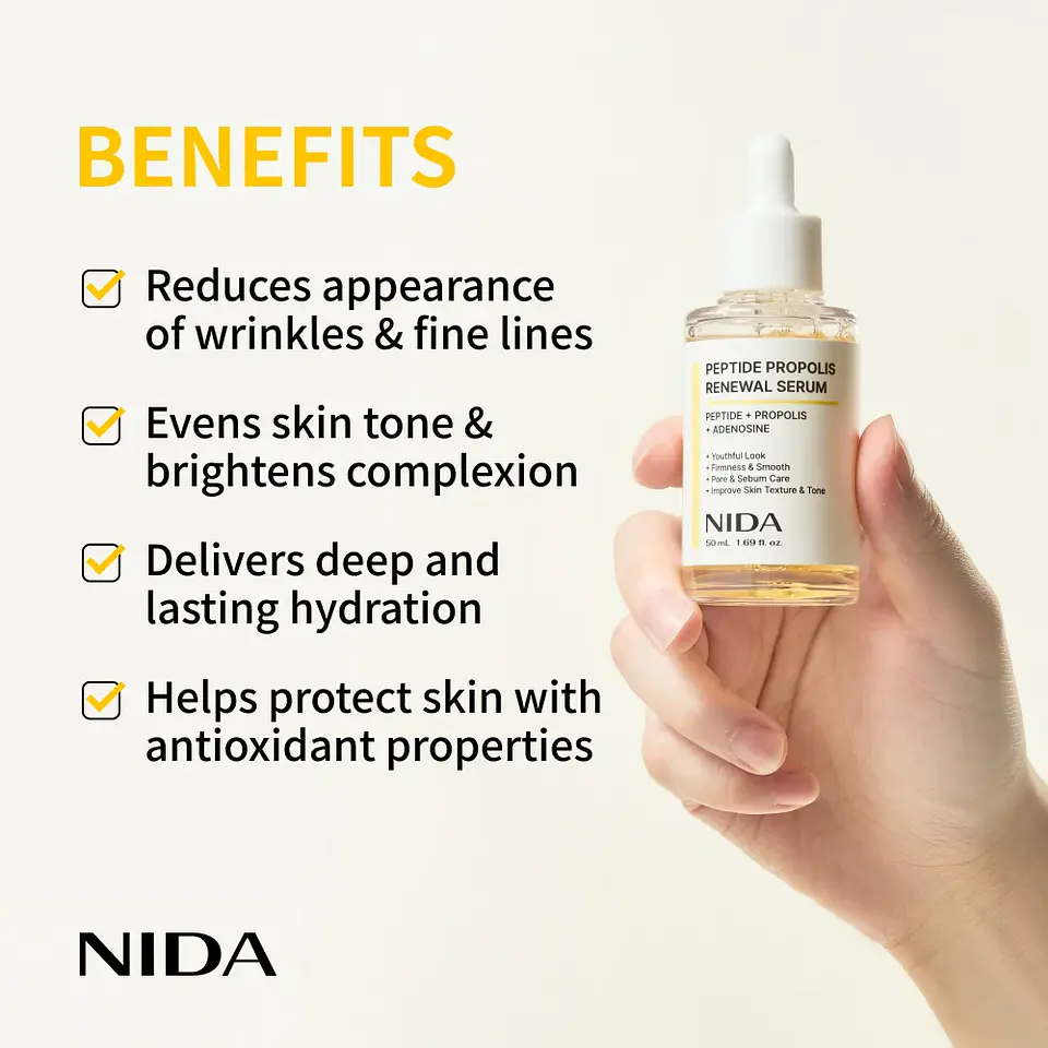 Peptide Propolis Renewal Serum (NIDA) -50ml Serum antiedad con propóleo y péptidos 8