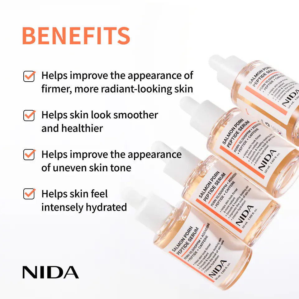 Salmon PDRN Peptide Serum (NIDA) -50ml  Serum antiedad con ADN de salmón y péptidos 3