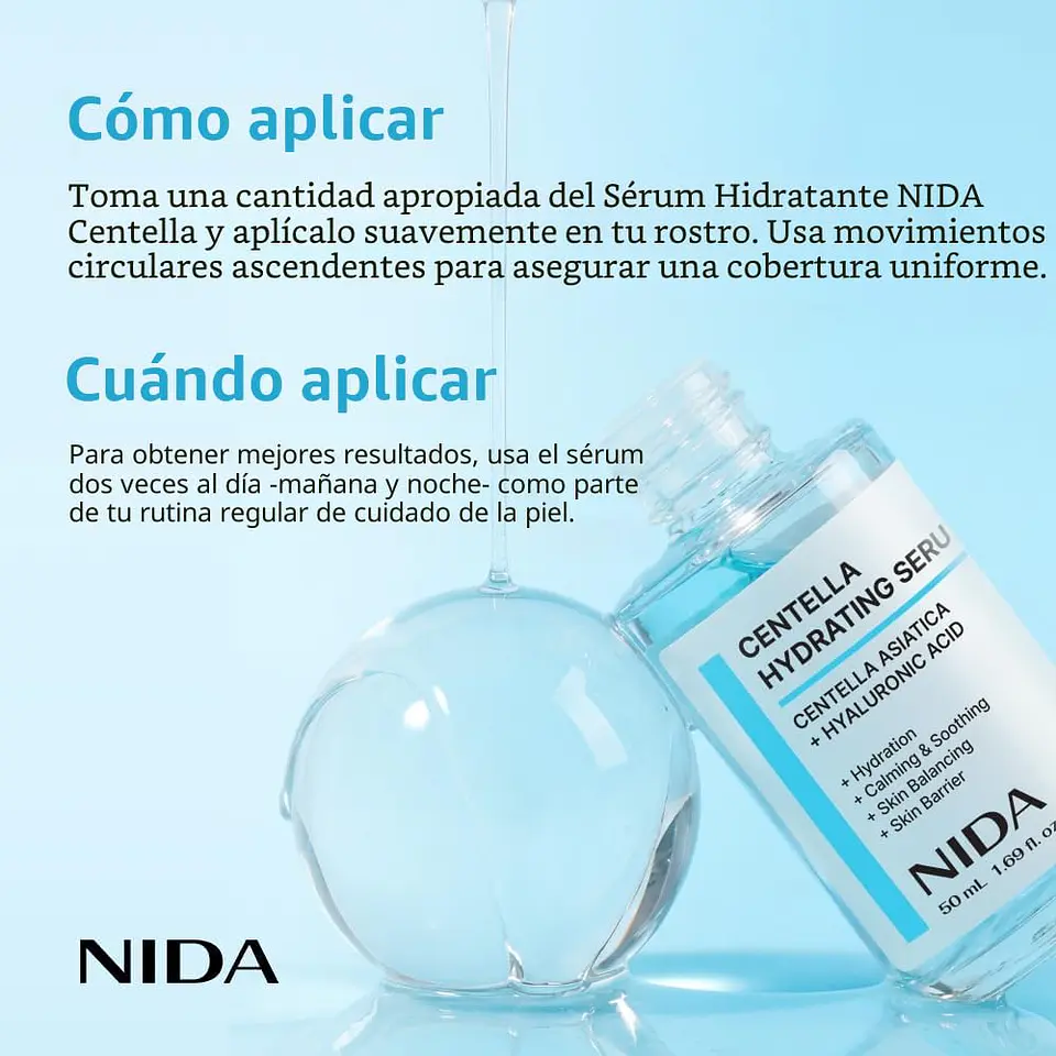 Centella Hydrating Serum (NIDA) - 50ml Serum calmante hidratante con centella asiática y ácido hialurónico 2