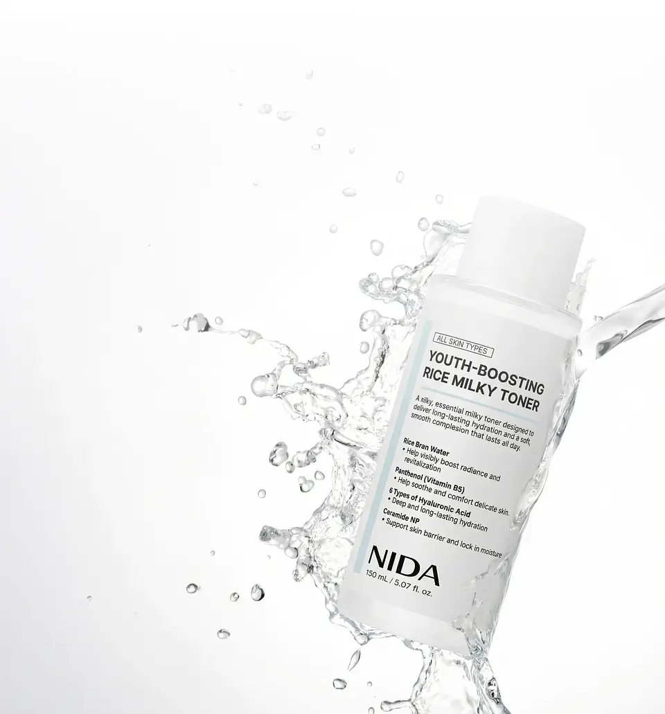 Youth-Boosting Rice Milky Toner (NIDA) - 150ml Tónico aclarante e hidratante con extracto de arroz y niacinamida 2