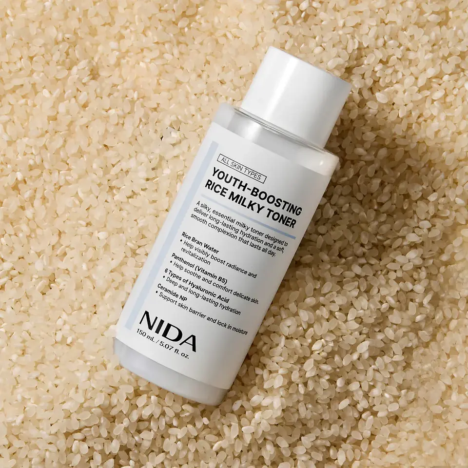 Youth-Boosting Rice Milky Toner (NIDA) - 150ml Tónico aclarante e hidratante con extracto de arroz y niacinamida 7