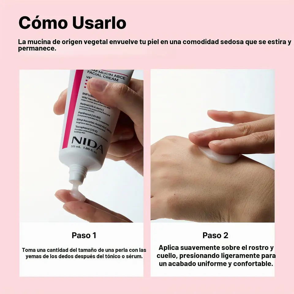 Youthful Formula™ Yam Mucin ABCE Cream (NIDA) - 55ml Crema antiedad y reparadora con vitaminas A, B, C y E y retinal 4