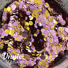 Metallic Glitter purple and gold 