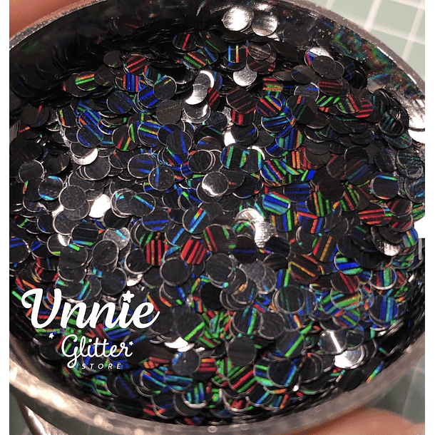 Glitter efecto 3D black  