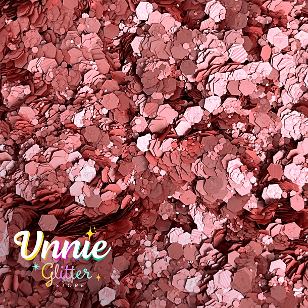 Glitter chunky Pink satin 