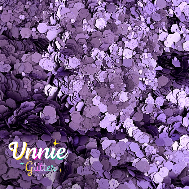 Glitter chunky LILA satin 