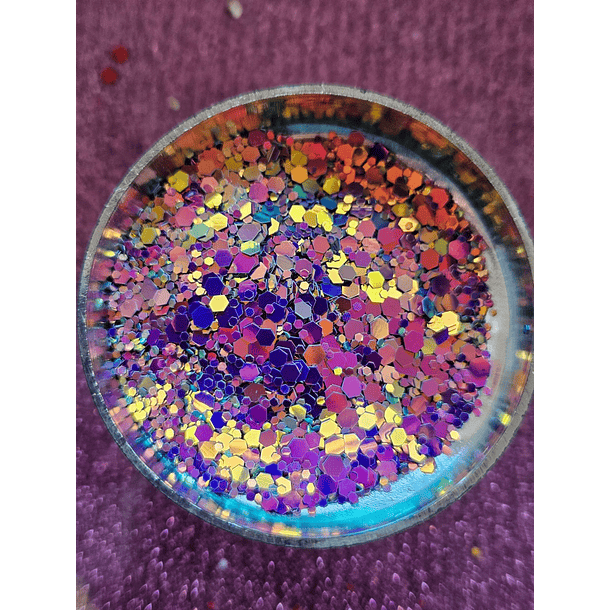 Glitter chunky Sugilite 9 HIGH QUALITY 