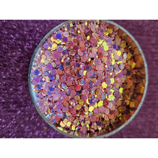 Glitter chunky Rose Quartz 1 HIGH QUALITY 