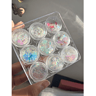 Glitter set 9 colores Unnie Frozen Mix 1