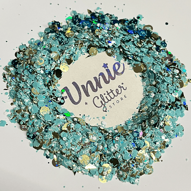 Glitter Mix Alhacen turquesa 