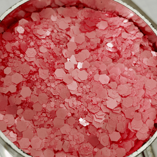 Mate peach Glitter mate color durazno  