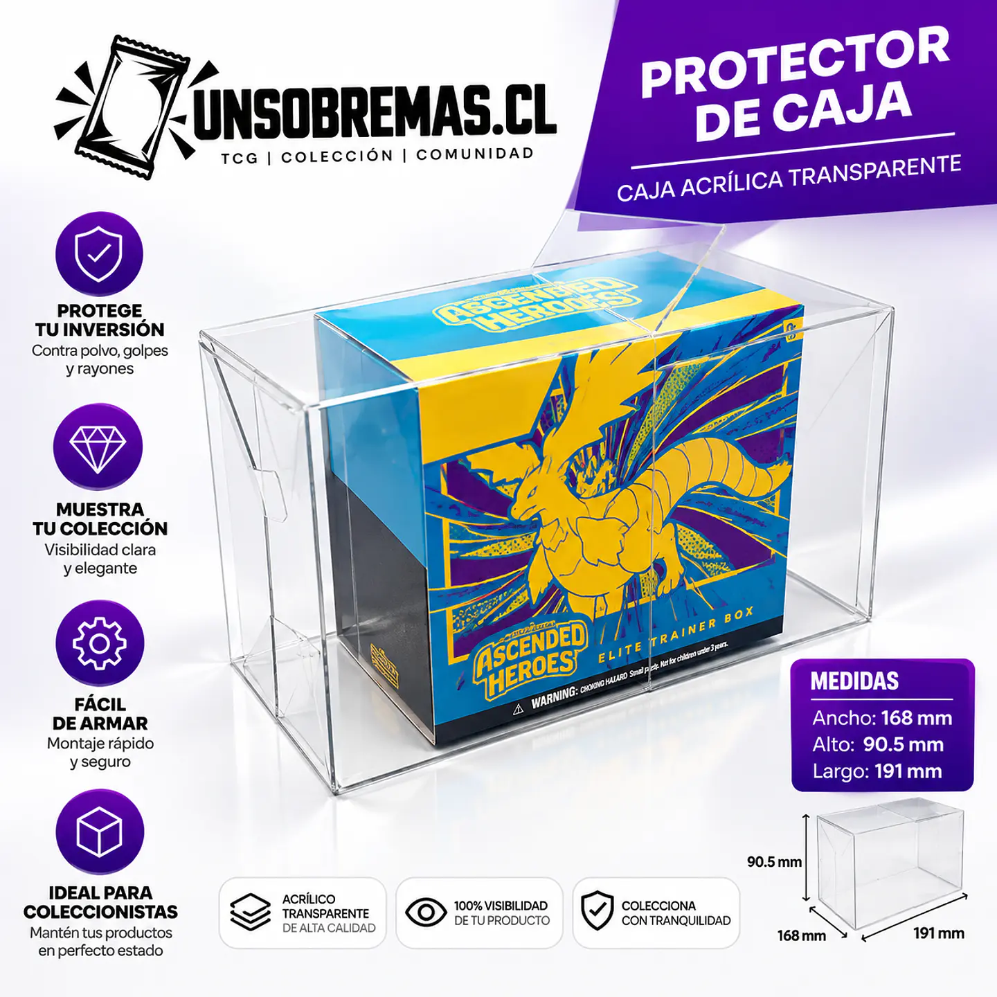 Protector transparente Elite Trainer Box (ETB)  1