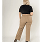 Plus Size Wide Flared Jeans Taupe - thumbnail 2