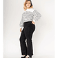 Plus Size Wide Flared Jeans Black - thumbnail 2