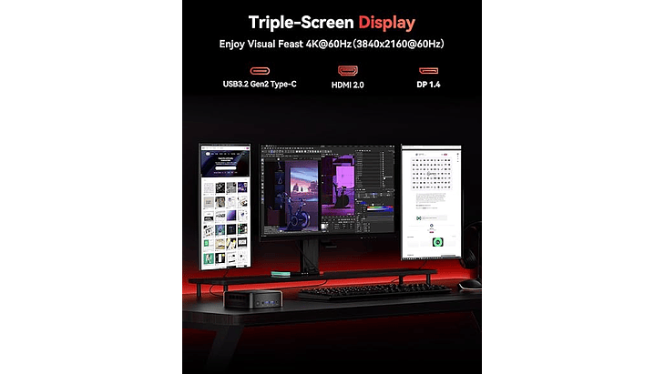 Mini PC AMD Ryzen 5 7430U | 16GB RAM | 512GB SSD 7